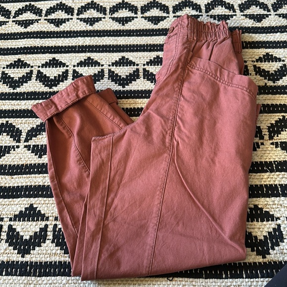 Free People Pants Womens XS Ready To Run Cinch Waist Baggy Brandy Pink - Picture 5 of 9